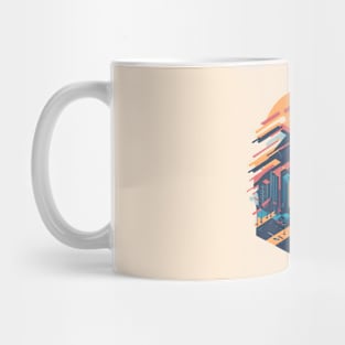 Vintage Sunshine in Town Retro Style Mug